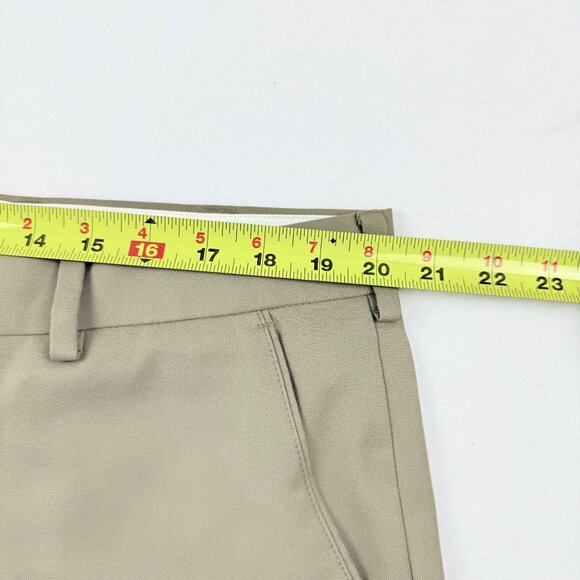 Izod Men's Classic Fit Flat Front Straight Leg Tan Dress Pants Size 40x32 - Picture 7 of 10